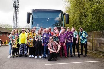 2023 Jazzy Shirt Away Day - supporters board the bus to Matlock