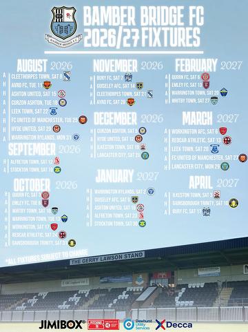 26/27 Fixture List