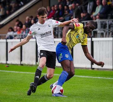 Billy Bould in action for Bamber Bridge against Guiseley