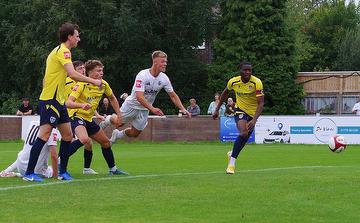 Chris Churchman scores against Guiseley AFC 09/08/25