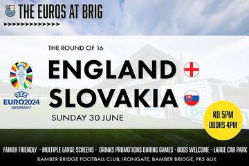 England v Slovakia in the clubhouse