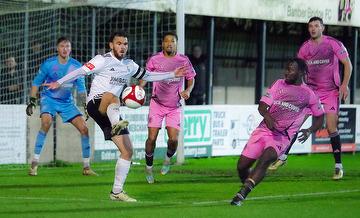 Michael Potts in action against Macclesfield 17/12/24